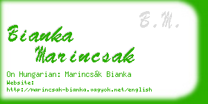 bianka marincsak business card
