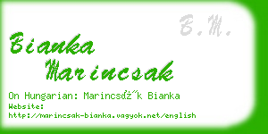 bianka marincsak business card